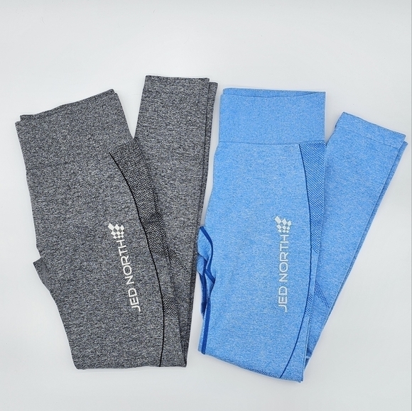 Jed North Pants - Jed North Workout Leggings Bundle (2) Blue & Grey Size Small